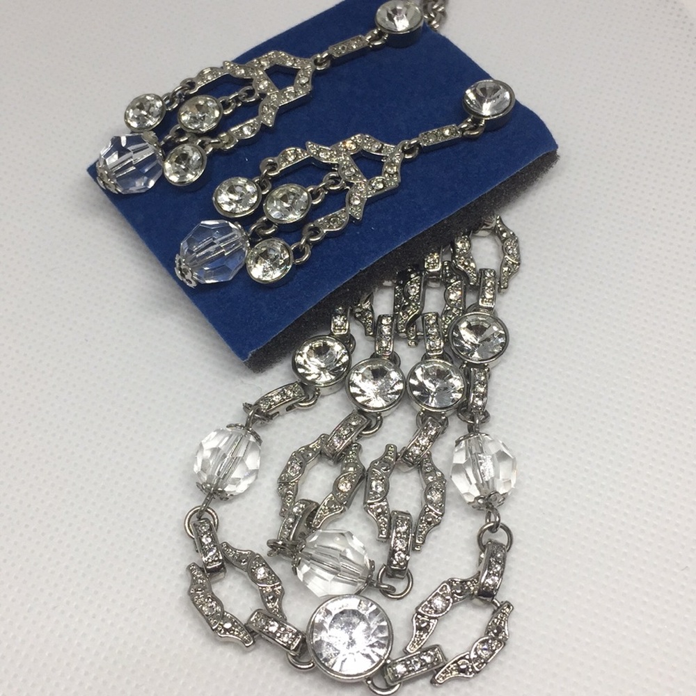 Avon Crystal Rhinestone Necklace and Earring Set